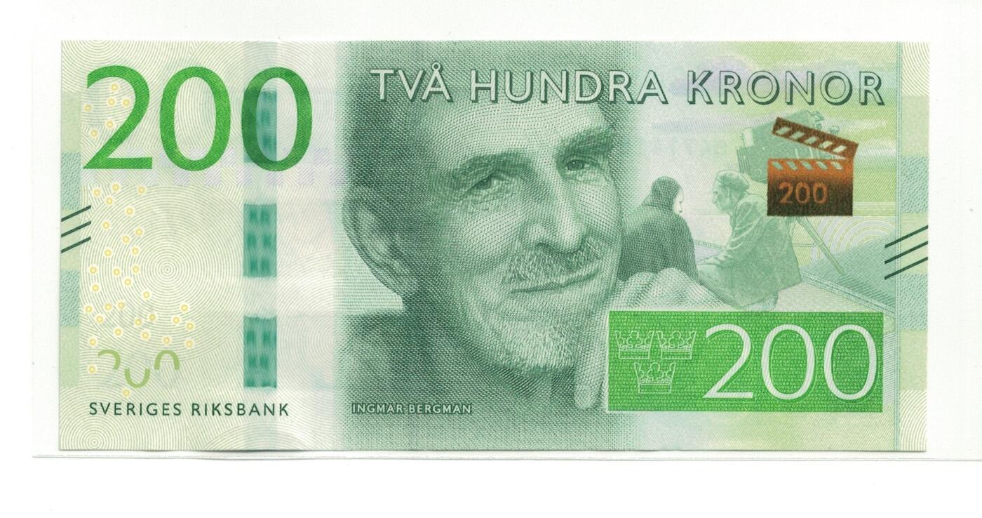 《艾美收藏》第222期-11.30周日外币畅拍 瑞典2015年200克朗UNC尾72 导演英格玛·柏格曼