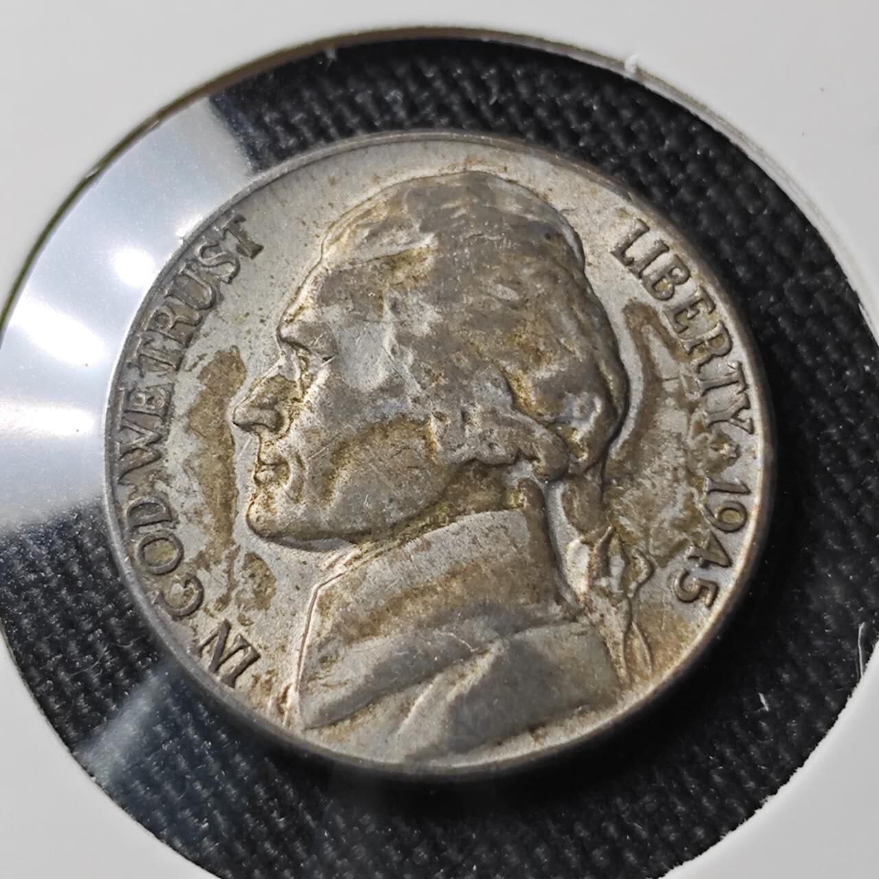 KK钱币收藏小铺 （套币 好品/批量散币 银币）专场  2月预留时间 周末发货 1945 美国5分银币 S版 深打立体