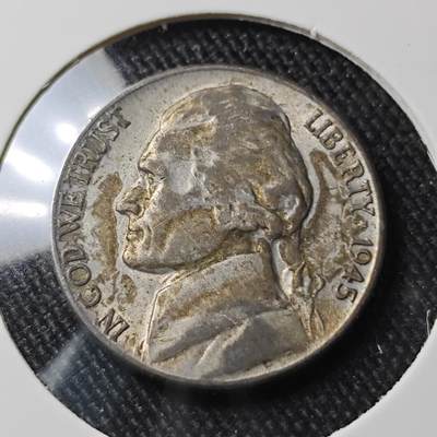 KK钱币收藏小铺 （套币 好品/批量散币 银币）专场  2月预留时间 周末发货 - 1945 美国5分银币 S版 深打立体