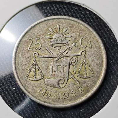 KK钱币收藏小铺 （套币 好品/批量散币 银币）专场  2月预留时间 周末发货 -  1952墨西哥25分银币