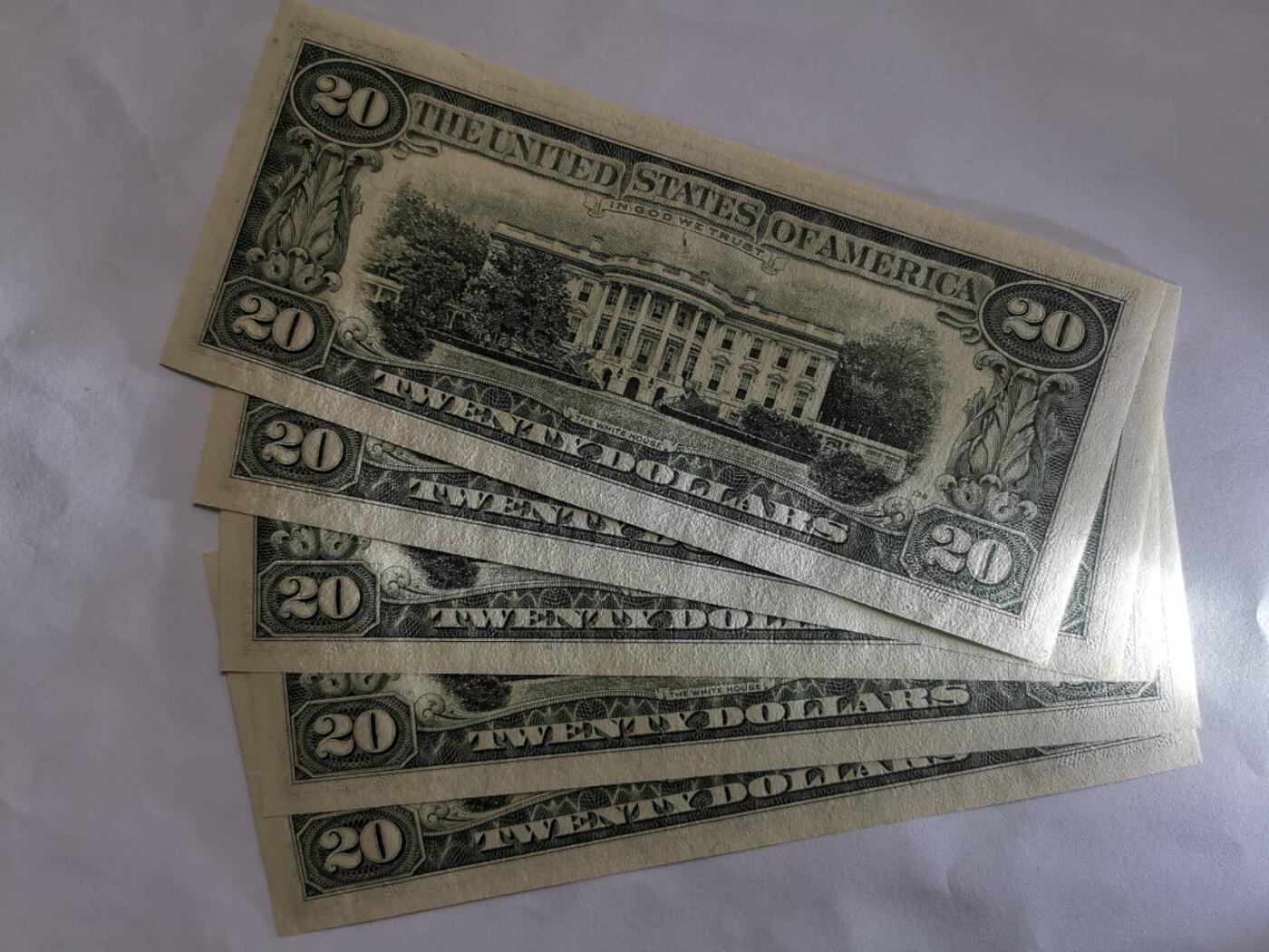 美国1988年29元5连号全新品