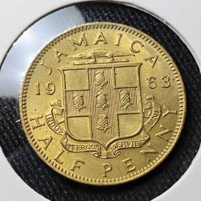 KK钱币收藏小铺 （套币 好品/批量散币 银币）专场  2月预留时间 周末发货 -  1963英属牙买加0.5分铜币 好品
