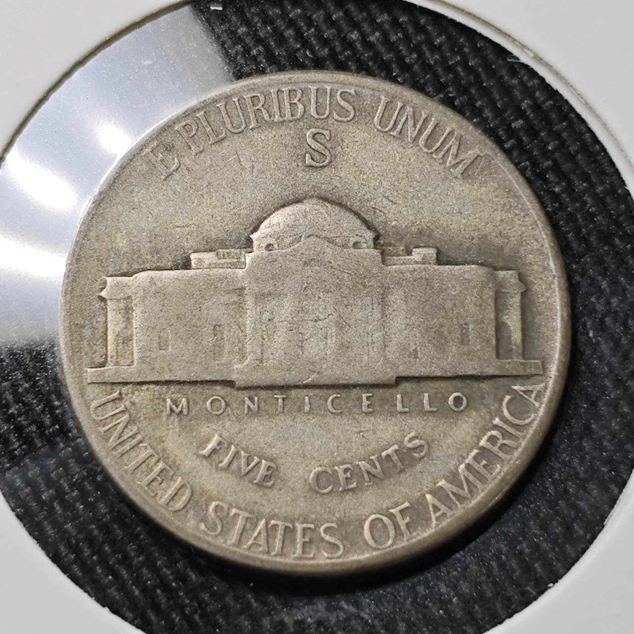 KK钱币收藏小铺 （套币 好品/批量散币 银币）专场  2月预留时间 周末发货   1943美国5分银币 S版