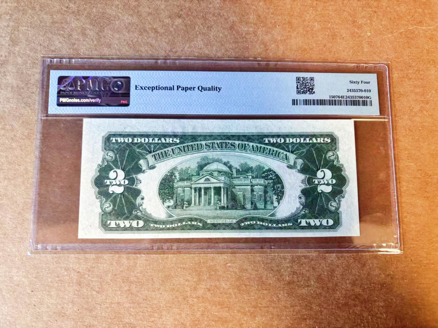 【Blue Auction】世界纸币精拍第756期——18级TOP拍卖/信誉/品质/专业/高效💫 美国 1928F 2美金 PMG64EPQ 