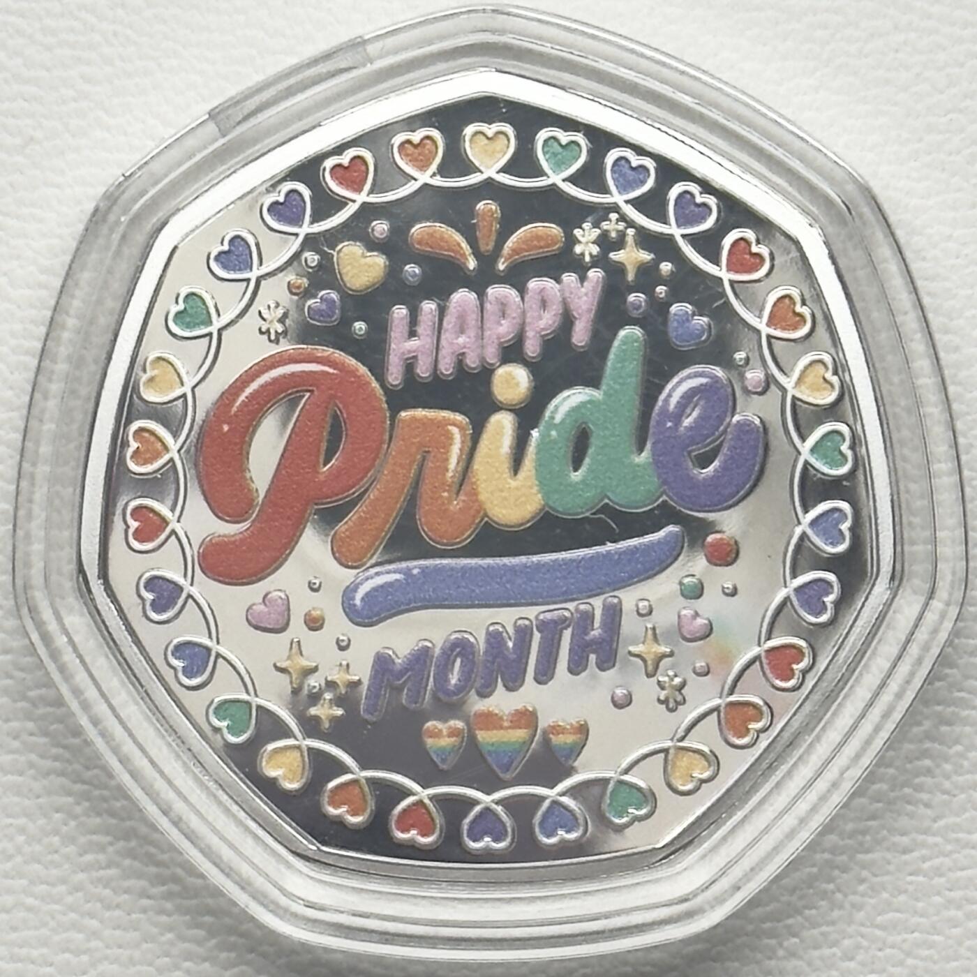 ＜小葵钱铺＞第66期·散币·银币场·满200包邮，不寄存·12月1号发货 〈发行量499〉所罗门群岛2025年骄傲月50分卡装彩色镀银类精制纪念币