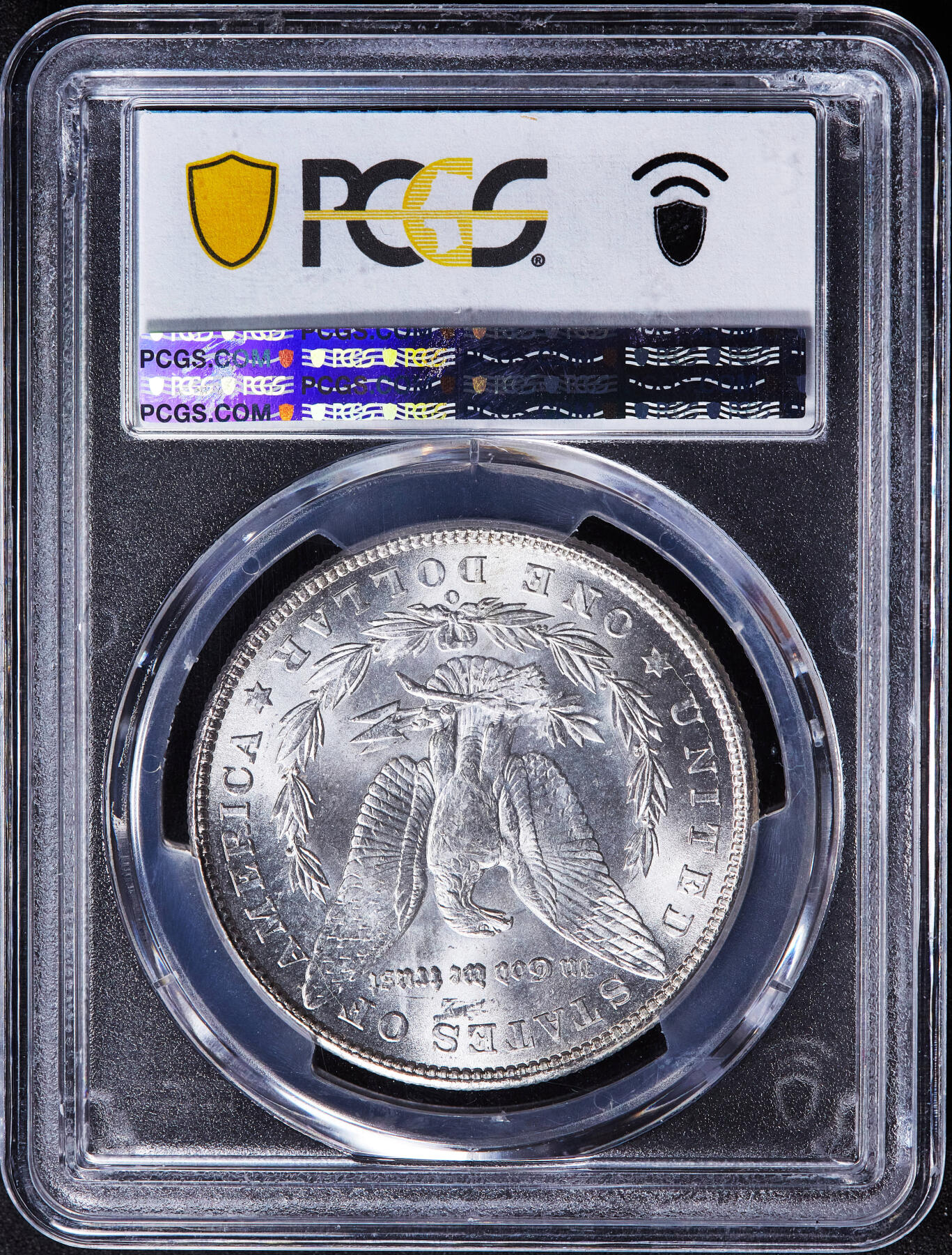 【俄甄集藏】2025年(045)12-03 星期三 晚 19:30 全场包邮 美国1902年O版摩根1美元大银币，PCGS MS64，车轮转光