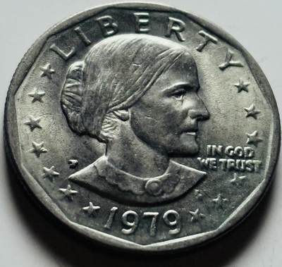 文馨钱币收藏第 284 场，【 长期接收代拍品】老藏家拍品南朝鲜李承晚时期货币，泰国大型纪念币，土耳其各时期及各国套币场 - 原光好品 1979 年美国苏珊一美元 P 版首发年