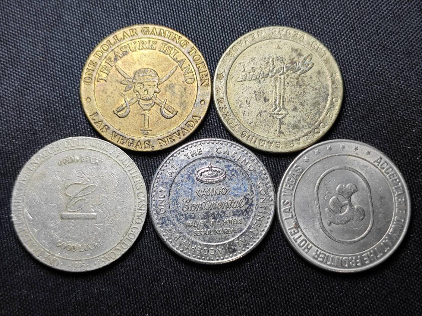 KK钱币收藏小铺 （套币 好品/批量散币 银币）专场  2月预留时间 周末发货  筹码代币一组5枚