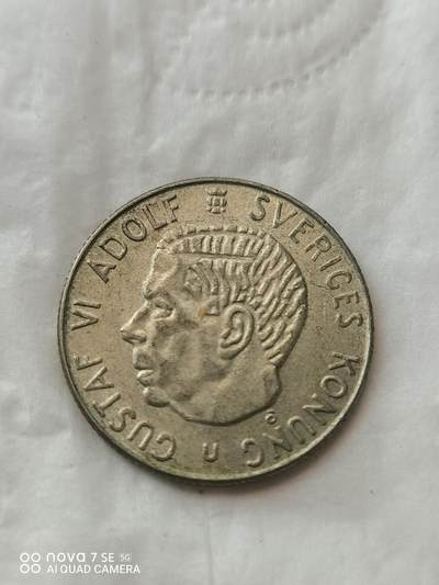 外国钱币 - 65年瑞典1克郎