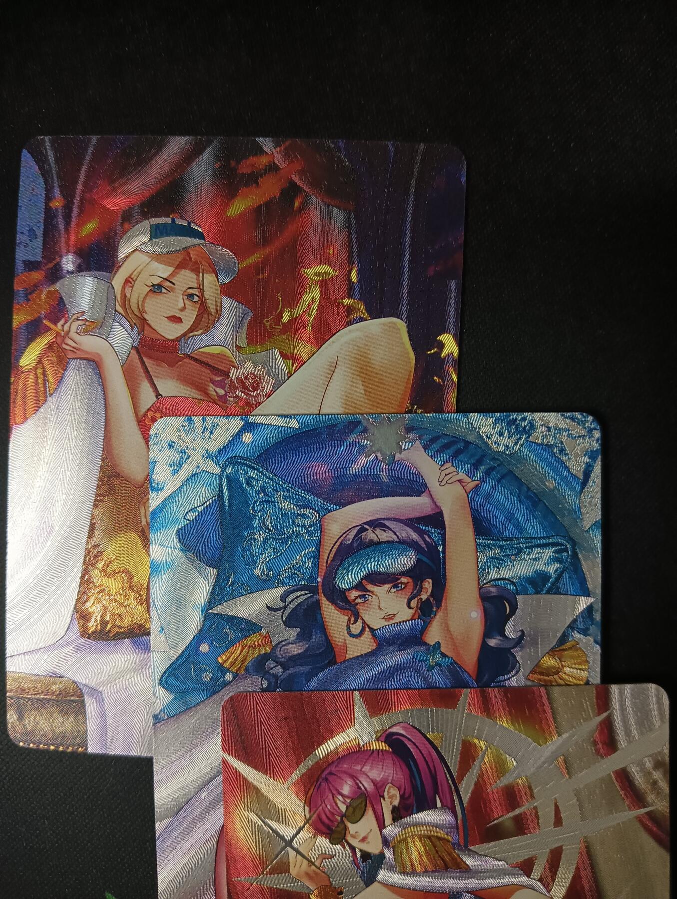 花开卡拍第53期（12月28号周日截拍，品控勿拍!!!拍品不寄存，运费5元，自制卡难免瑕疵，可能存在轻微撞角爆边等出厂瑕疵，品控介意勿拍！） 砖家卡牌 海军三大将 3张 粗闪