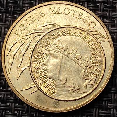 布加迪🐬～世界钱币(上海)🌾第 262 期 /  各国套币和散币 - 波兰🇵🇱 2006年 历史上的货币币中币 2兹罗提纪念铜币