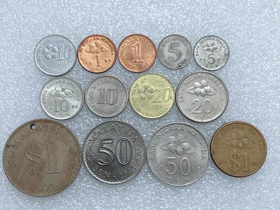 第一海外回流一元起拍收藏 散集专场  第273期 - 马来西亚硬币 13枚 无重复