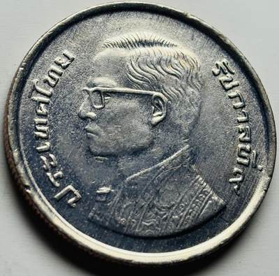 文馨钱币收藏第 284 场，【 长期接收代拍品】老藏家拍品南朝鲜李承晚时期货币，泰国大型纪念币，土耳其各时期及各国套币场 - 少见原光泰国1977年5铢拉玛九世国王50岁寿诞铜30mm