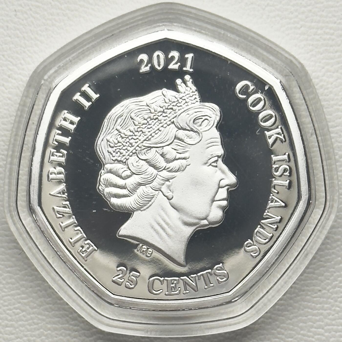 ＜小葵钱铺＞第66期·散币·银币场·满200包邮，不寄存·12月1号发货 〈发行量19999〉库克群岛2021年哈利波特·莱斯特兰奇25分彩色镀银类精制纪念币