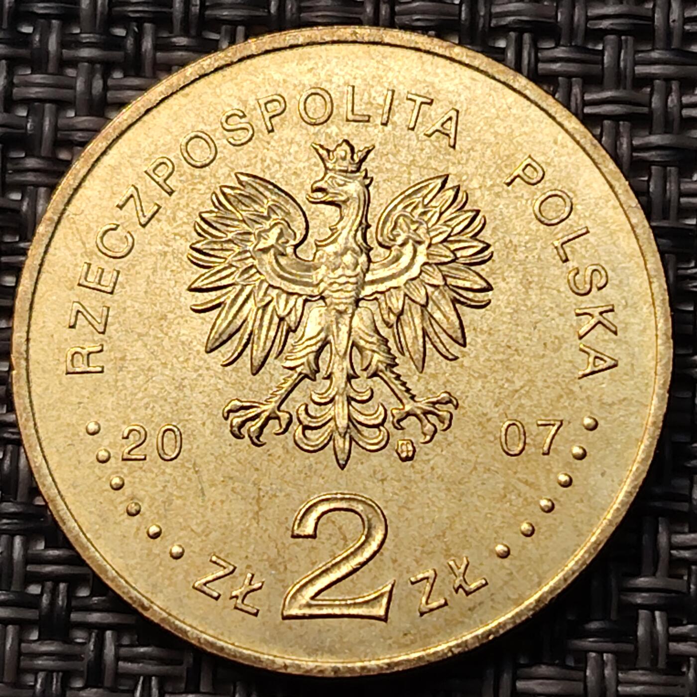 布加迪🐬～世界钱币(上海)🌾第 262 期 /  各国套币和散币 波兰🇵🇱 2007年 历史上的货币币中币 2兹罗提纪念铜币