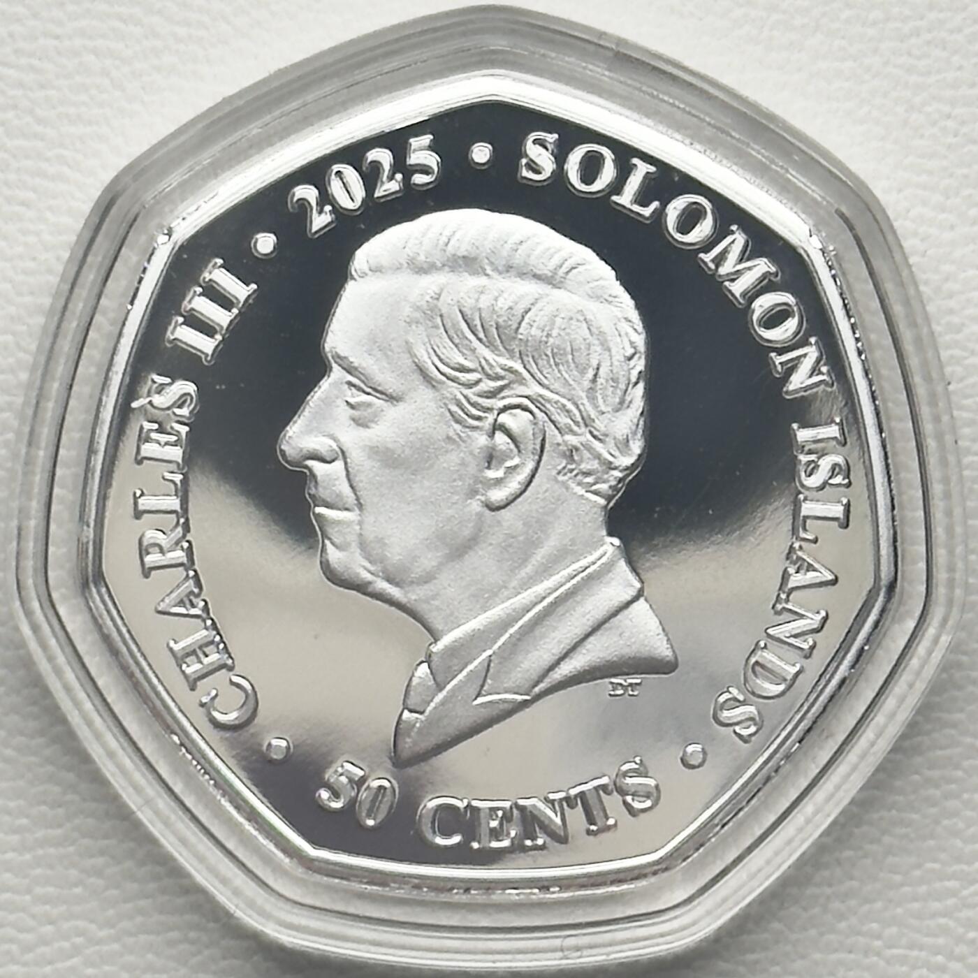 ＜小葵钱铺＞第66期·散币·银币场·满200包邮，不寄存·12月1号发货 〈发行量499〉所罗门群岛2025年骄傲月50分卡装彩色镀银类精制纪念币