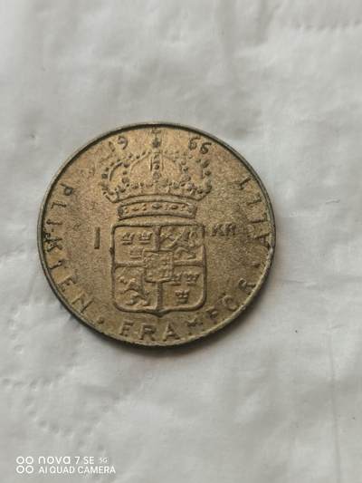 外国钱币 - 66年瑞典1克郎