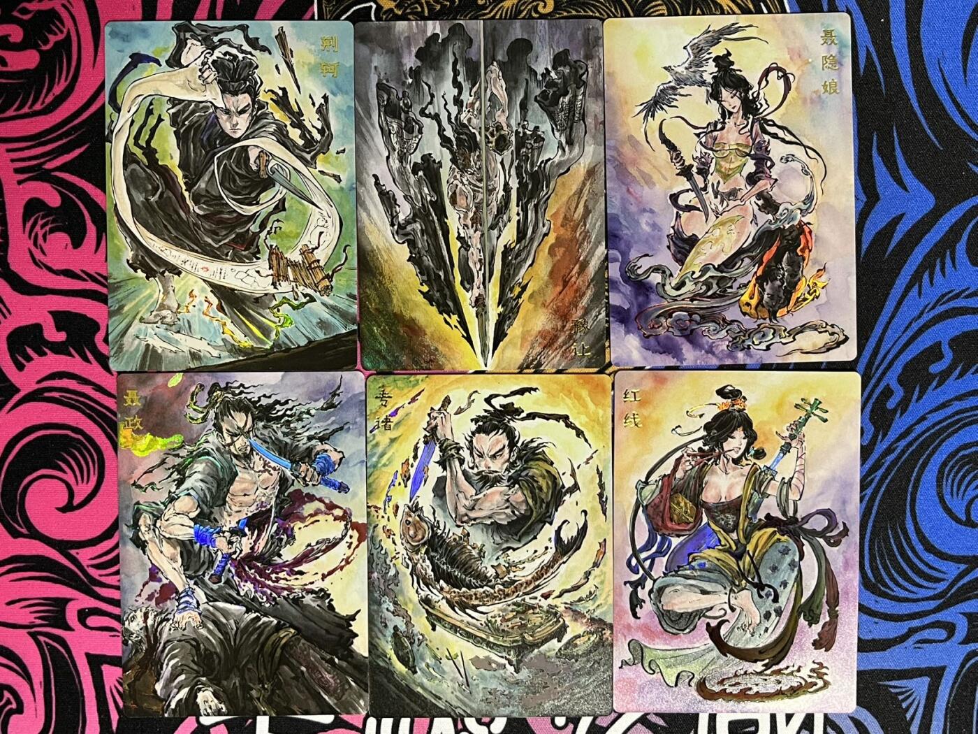 卡牌杂货铺专场拍卖第一场 11.29周六晚10:00截拍 【裸卡】启读文化 沈鑫 刺客列传 刺客一套6张 精雕彩闪