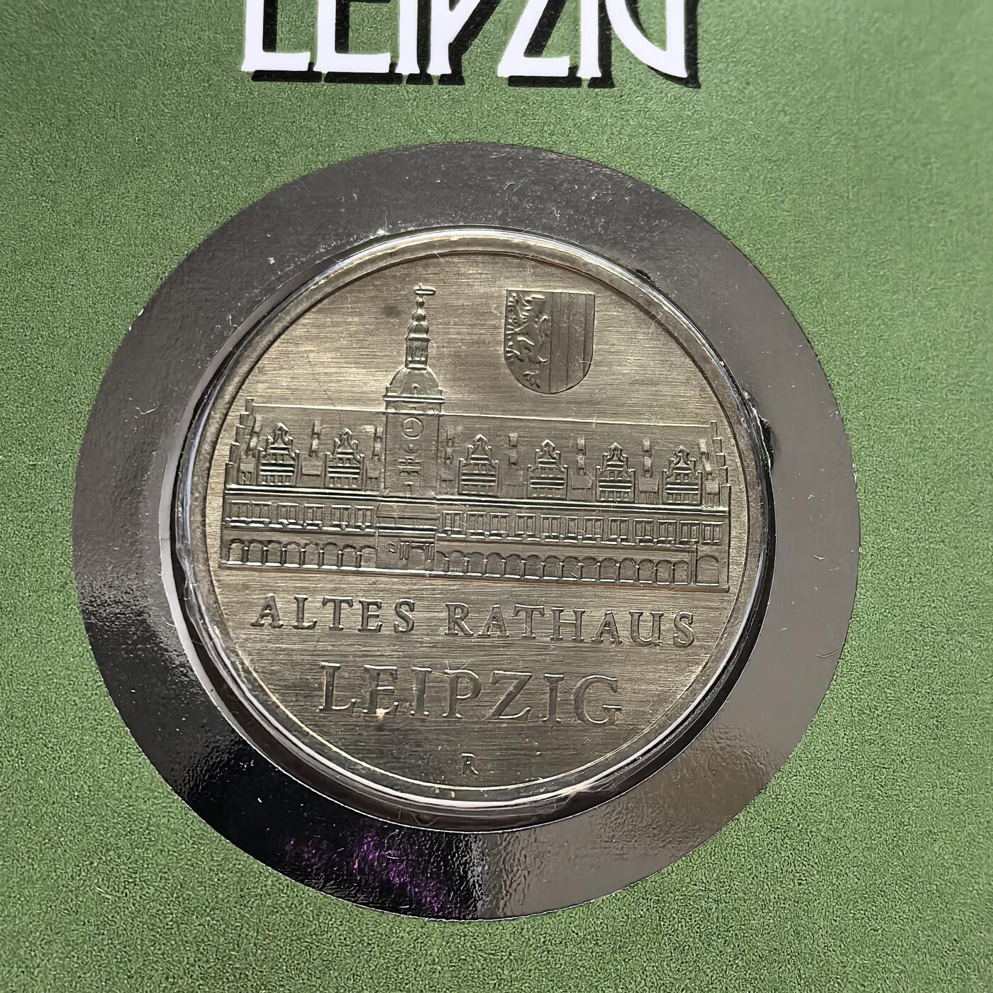 道一币馆币章第一百五十六场 邮币封 民主德国1984年莱比锡旧市政厅5马克纪念币