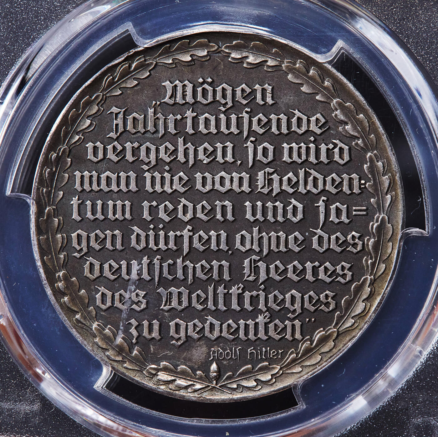 【俄甄集藏】2025年(045)12-03 星期三 晚 19:30 全场包邮 德国第三帝国1935年纪念一战磨砂银章，PCGS SP63，少见品种，黄油酱彩老包浆，亚军