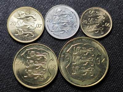 KK钱币收藏小铺 （套币 好品/批量散币 银币）专场  2月预留时间 周末发货 -  爱沙尼亚大小面值一套 好品