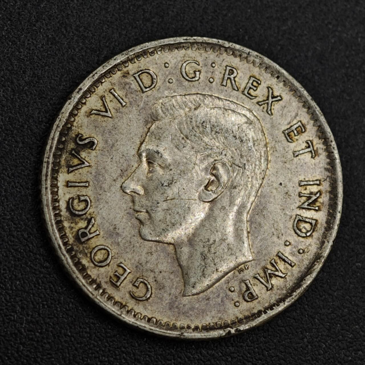 【淘币小摊】限时拍第八百一十二拍  小银币场  满百包邮可预留两周  周一统一发货  加拿大1943年乔治六世10分银币