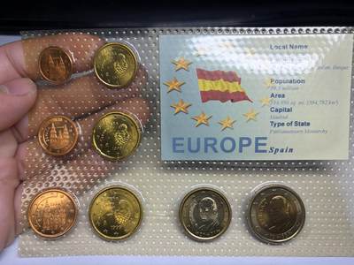 2025年集古藏今外币拍卖第十期-第10场—（总第290拍-纸币专场），本期拍完结算一次，发货时间2-3天，休息几天后继续新的一期拍卖。 - 1999-2001年西班牙一套