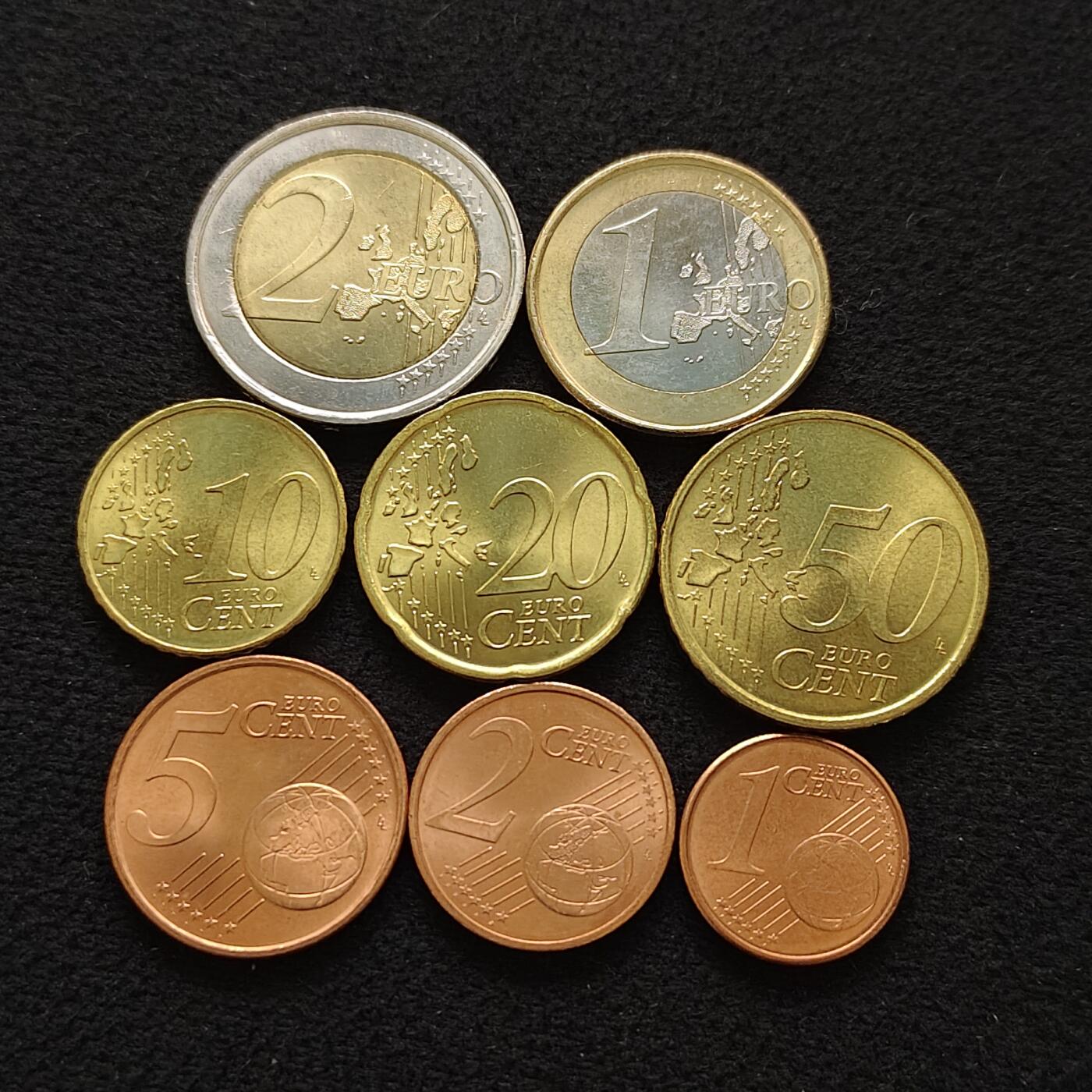 【全场包邮】纯粹捡漏拍484场（免费代拍第21场） 葡萄牙2002年欧元首发年份8枚套币