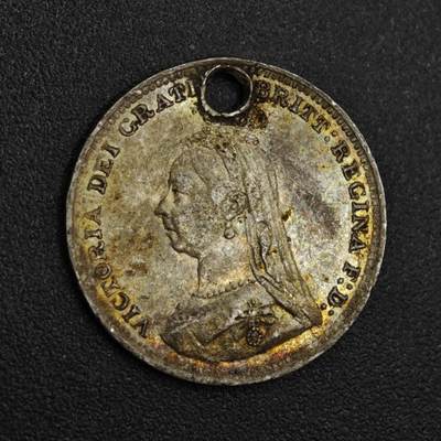 【淘币小摊】限时拍第八百一十二拍  小银币场  满百包邮可预留两周  周一统一发货  - 英国1890年维多利亚3便士银币