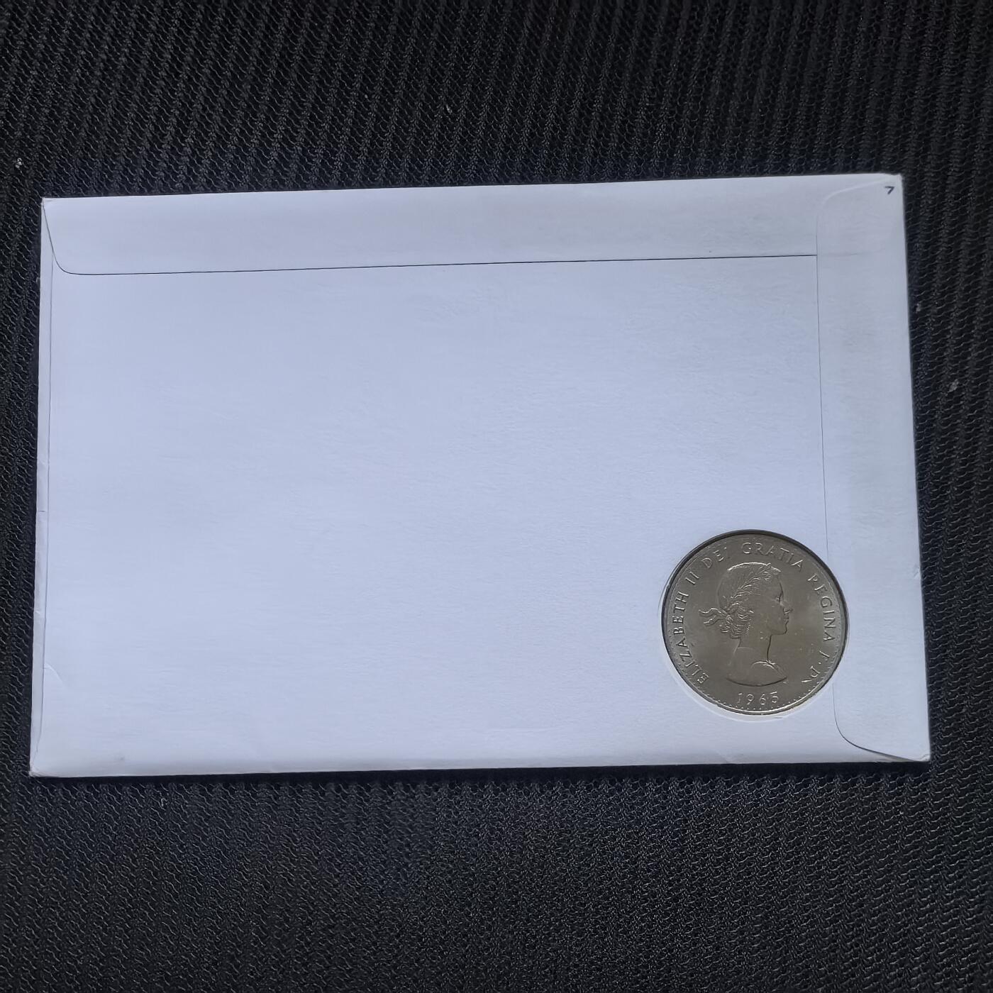 道一币馆币章第一百五十六场 邮币封 英国1965年丘吉尔逝世1克朗纪念币