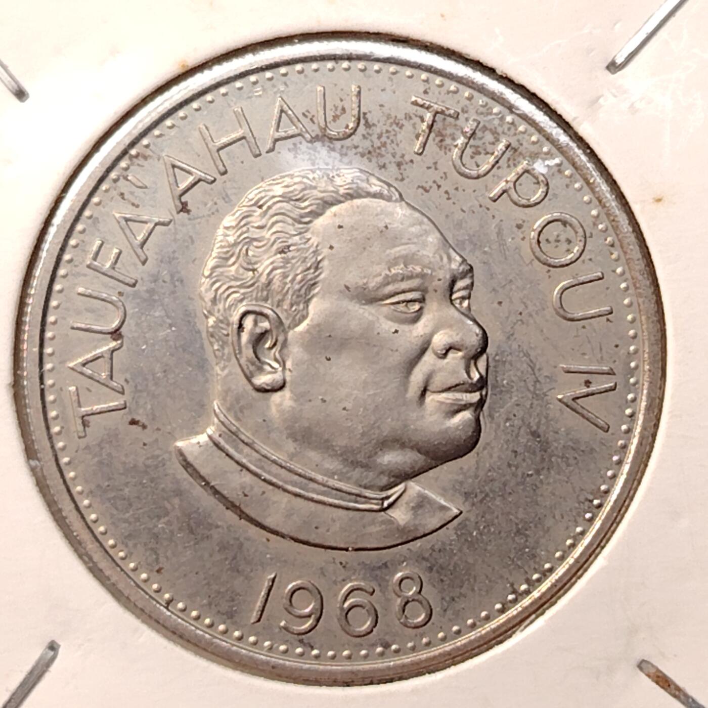 布加迪🐬～世界钱币(上海)🌾第 262 期 /  各国套币和散币 汤加🇹🇴 1968年 20分