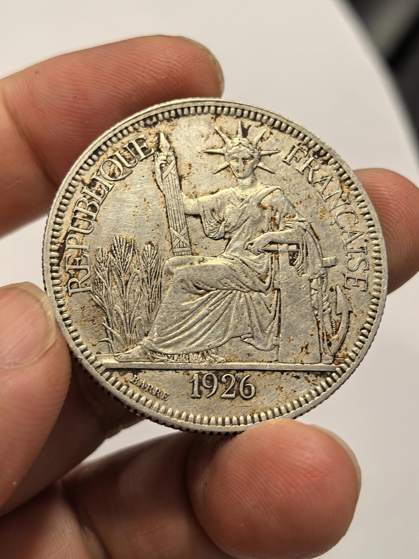 博洋堂世界钱币拍卖第149期（全场包邮） 法属印支坐洋1926年一元银币