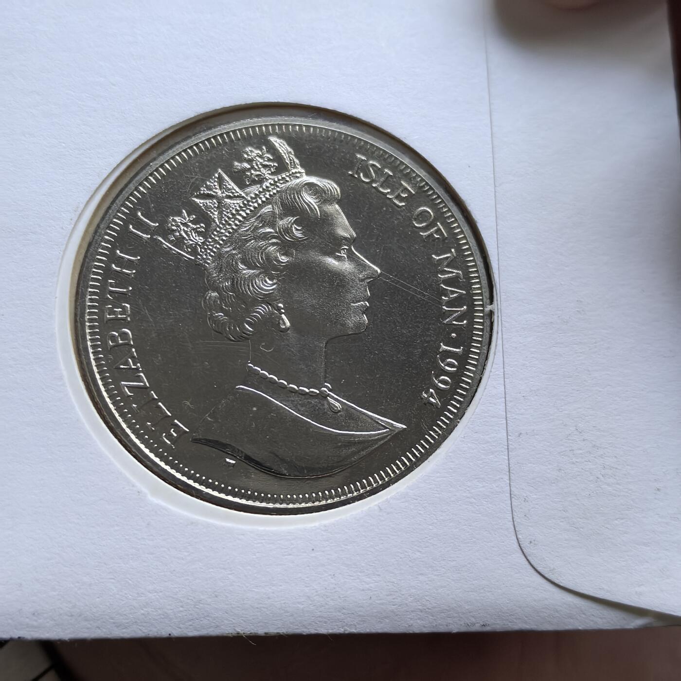 道一币馆币章第一百五十六场 邮币封 马恩岛1994年诺曼底登陆50周年系列-奥马尔·布拉德利将军1克朗纪念币