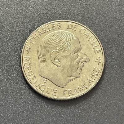 回流1130 - 法国1988年1法郎第五共和国成立30周年纪念币 戴高乐