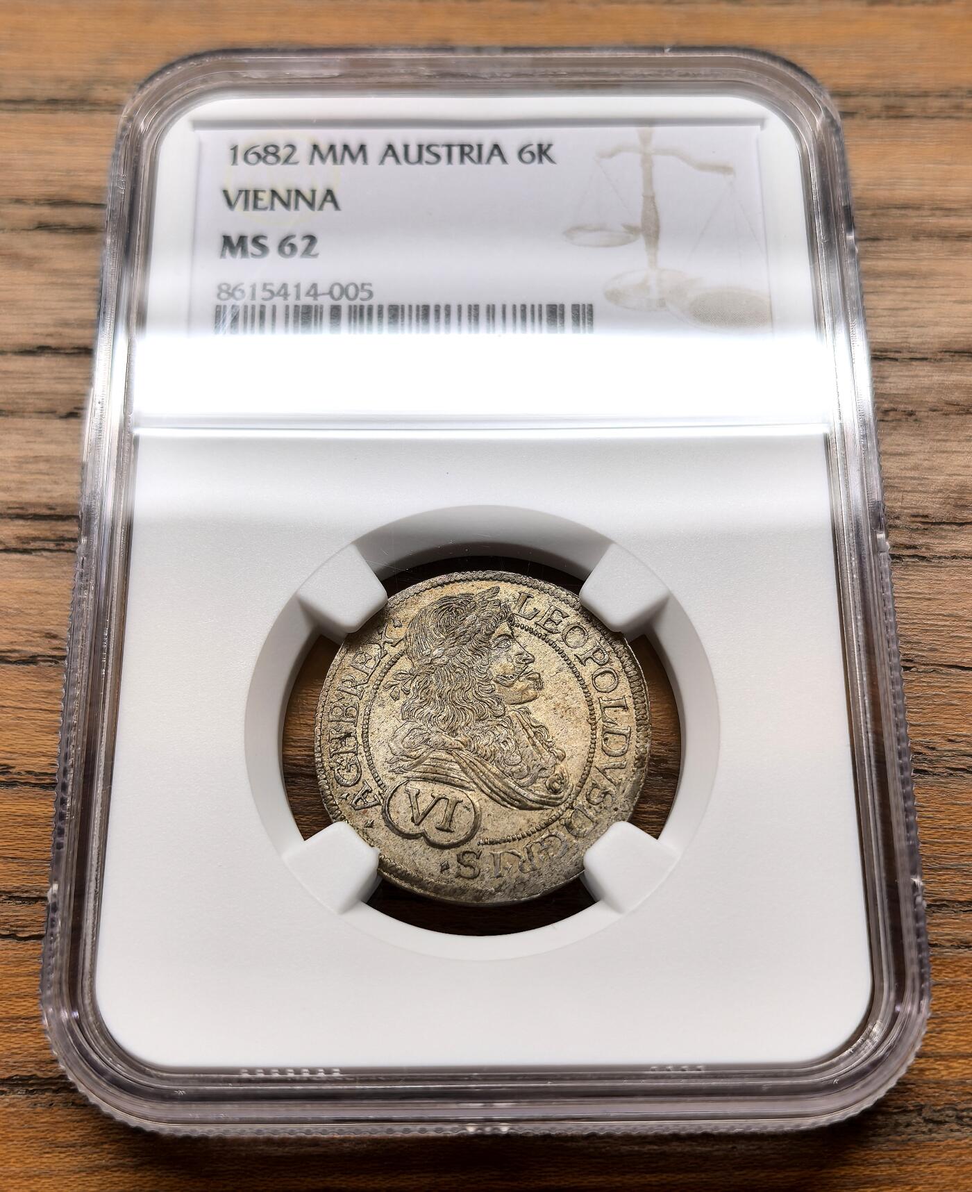 纫秋兰以为佩·凡希社微拍感恩专场 1682神罗利奥波德6K银币NGC-MS62，N季军分。银辅币高品极有难度。