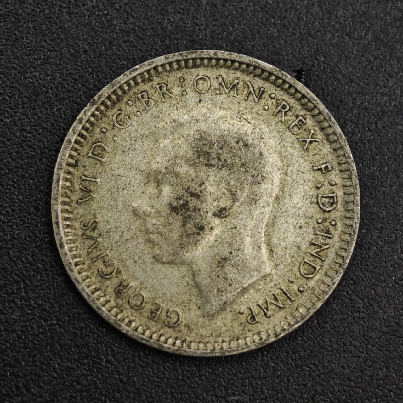 【淘币小摊】限时拍第八百一十二拍  小银币场  满百包邮可预留两周  周一统一发货  澳大利亚1948年乔治六世3便士银币