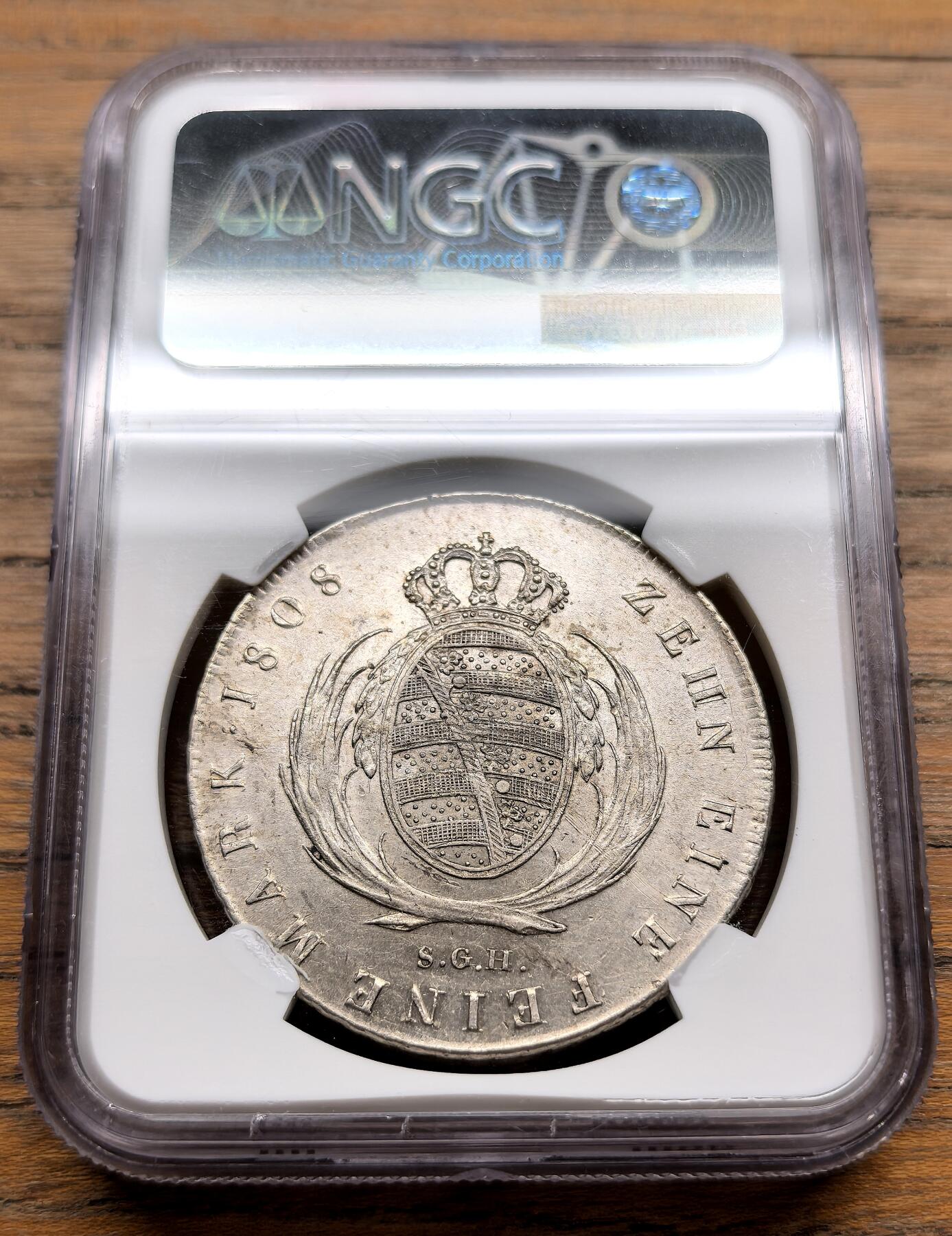 纫秋兰以为佩·凡希社微拍感恩专场 1808德国萨克森奥古斯特泰勒大银NGC-AUD