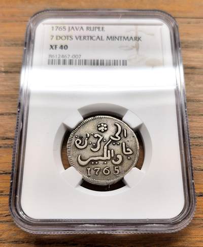 纫秋兰以为佩·凡希社微拍感恩专场 - 1765荷属东印度爪哇银卢比NGC-XF40