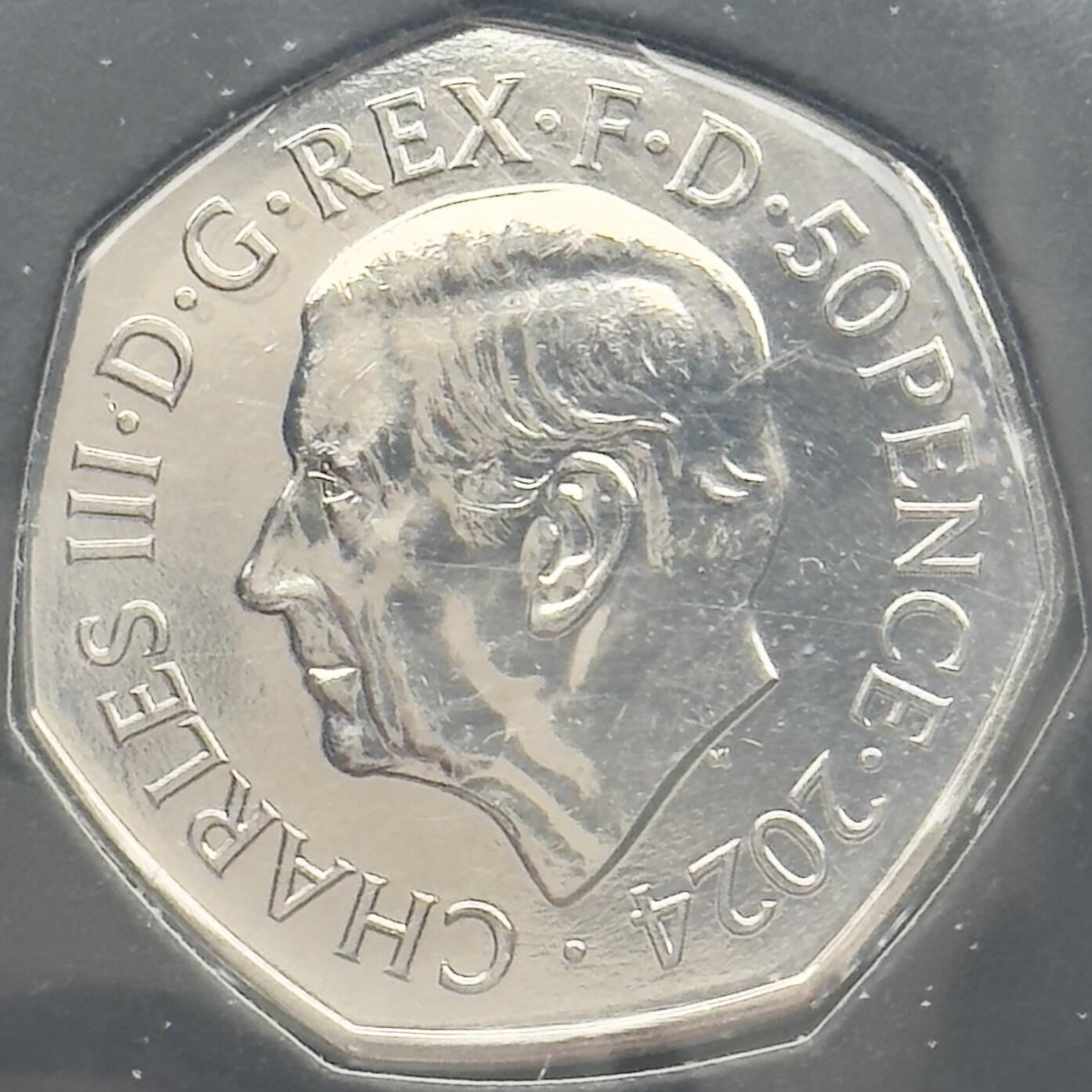 ＜小葵钱铺＞第66期·散币·银币场·满200包邮，不寄存·12月1号发货 英国2024年星球大战50便士卡装纪念币