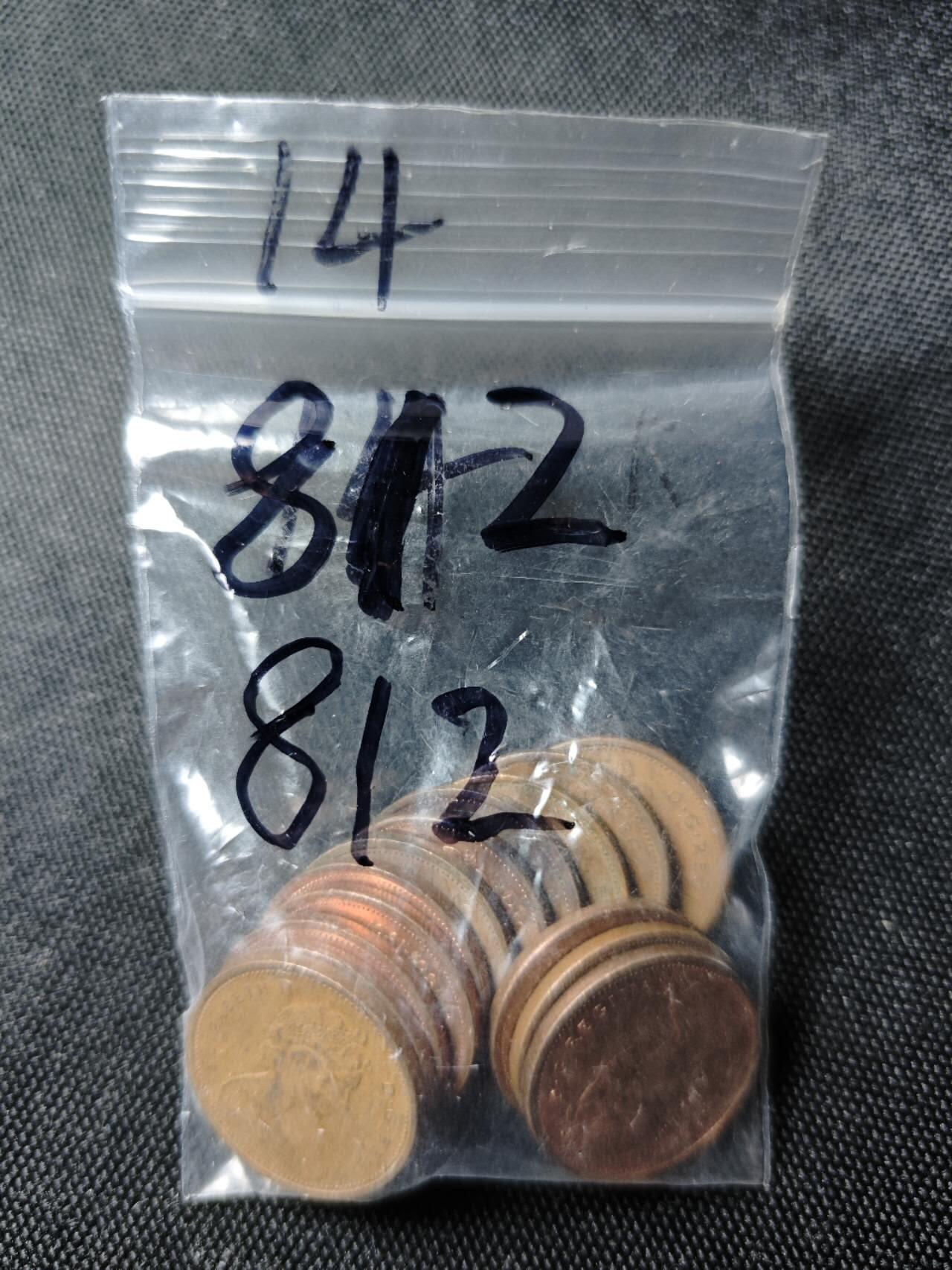 KK钱币收藏小铺 （套币 好品/批量散币 银币）专场  2月预留时间 周末发货  加拿大建国200周年1分纪念币一组14枚