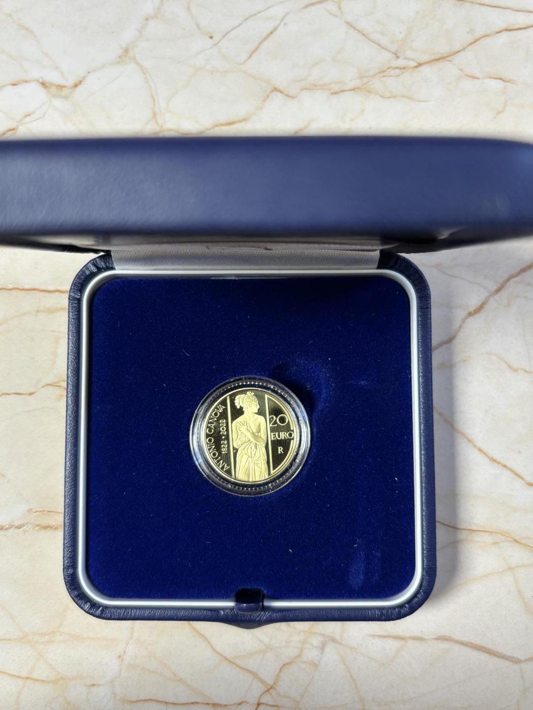 第183期拍卖 意大利2022年安东尼奥·卡诺瓦逝世 200 周年金币，900金，6.451克，发行1500枚