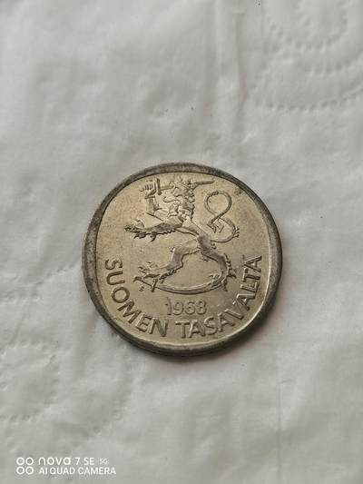 外国钱币 - 68年芬兰1马克