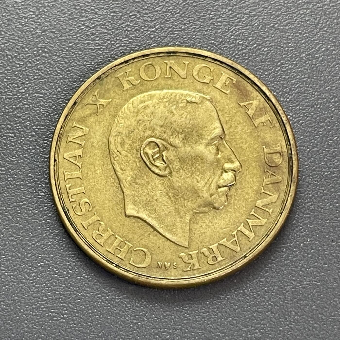 回流1130 丹麦1946年1克朗铜币 克里斯蒂安十世