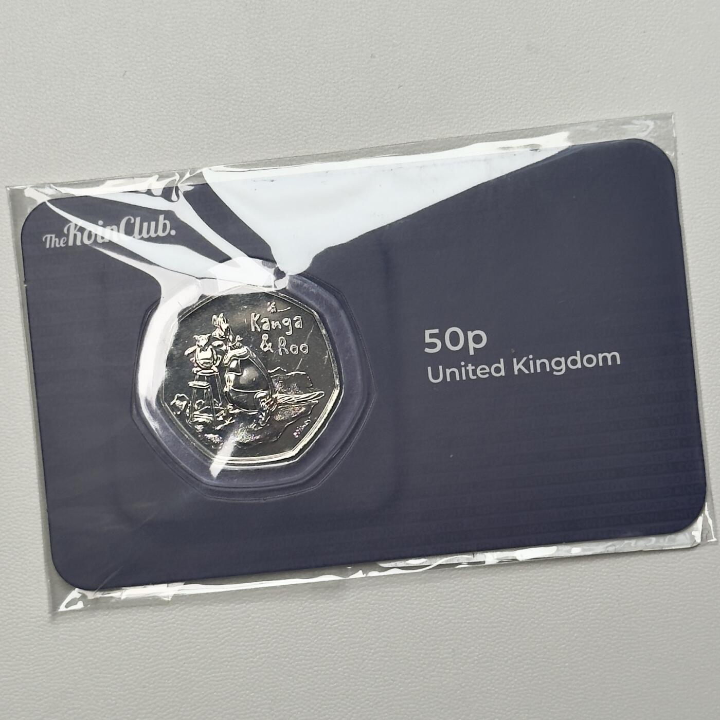 ＜小葵钱铺＞第66期·散币·银币场·满200包邮，不寄存·12月1号发货 英国2022年小熊维尼和朋友们·袋鼠妈妈50便士卡装纪念币