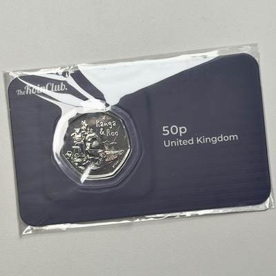 ＜小葵钱铺＞第66期·散币·银币场·满200包邮，不寄存·12月1号发货 - 英国2022年小熊维尼和朋友们·袋鼠妈妈50便士卡装纪念币