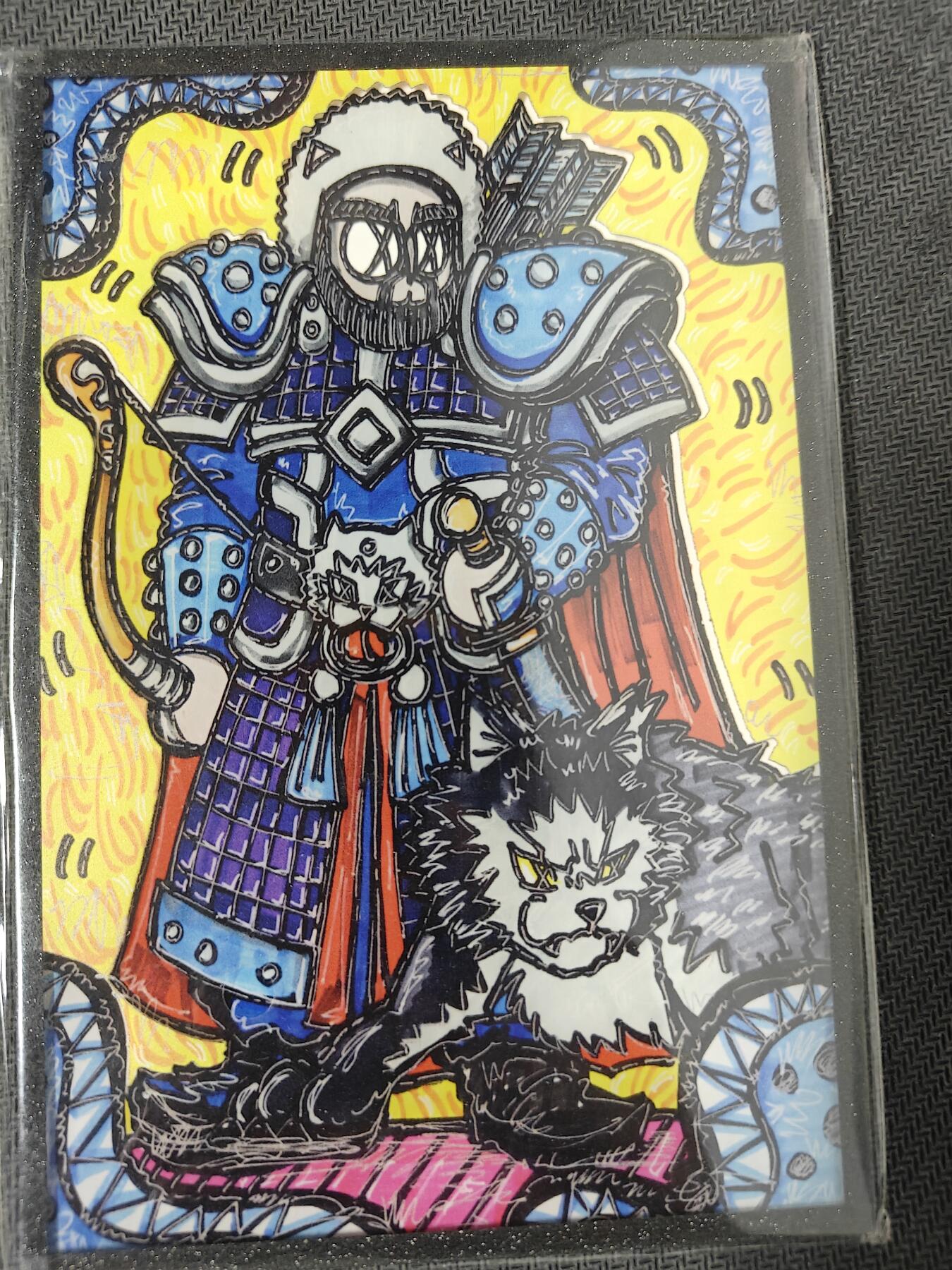 天玑星卡拍第144期《12.1周一截拍》持续收拍收评中 满赠卡需备注 【首编亲签色纸】鹰之天空 WAIWAI 英雄传 成吉思汗 001/099 色纸