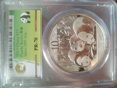 纪念币 评级币 硬币专场 - 2013年 熊猫银币10元。一盎司，999纯银。
