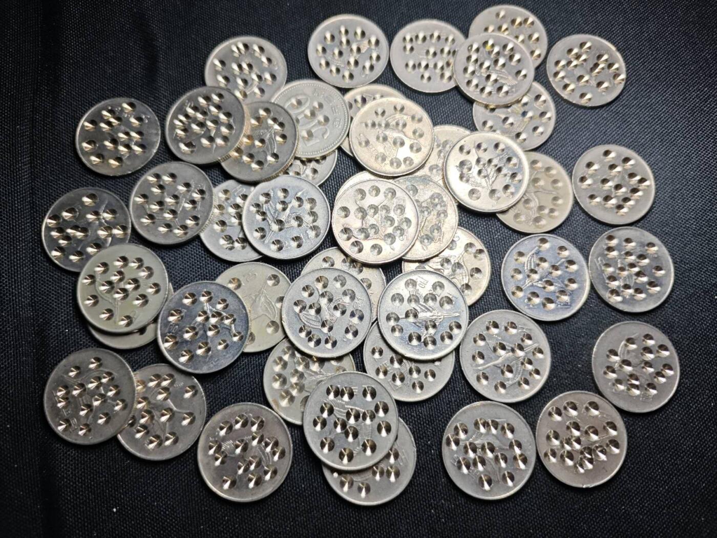 KK钱币收藏小铺 （套币 好品/批量散币 银币）专场  2月预留时间 周末发货  韩国500韩元46枚 试机币