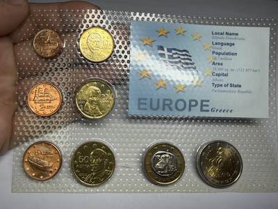 2025年集古藏今外币拍卖第十期-第10场—（总第290拍-纸币专场），本期拍完结算一次，发货时间2-3天，休息几天后继续新的一期拍卖。 - 2002年清年份希腊一套