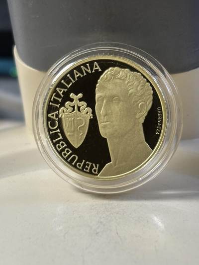 第183期拍卖 - 意大利2022年安东尼奥·卡诺瓦逝世 200 周年金币，900金，6.451克，发行1500枚